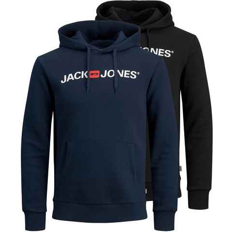 Jack & Jones Kapuzensweatshirt CORP OLD LOGO SWEAT HOOD (Packung, 2-tlg., 2er-Pack)