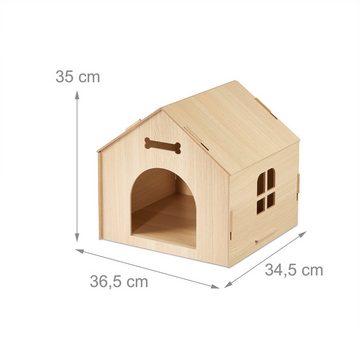 relaxdays Hundehütte Indoor Hundehütte zum selber bauen