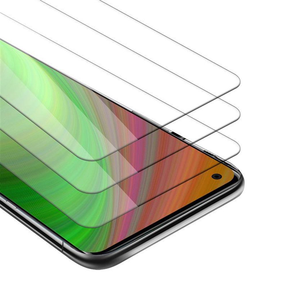 Cadorabo Schutzfolie für OnePlus 8 Schutzfolie, (3-St), 3x Schutzglas Panzer Folie (Tempered) Display Schutzfolie 3D Touch