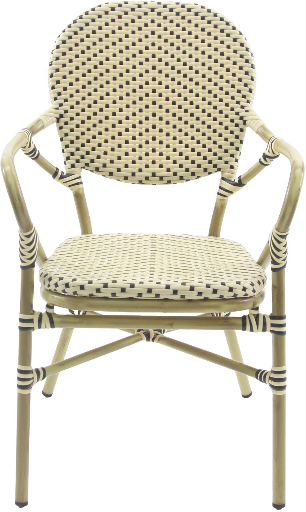 Essentials Bistrostuhl (1 St), Rattan – Bambus, weiß/schwarz