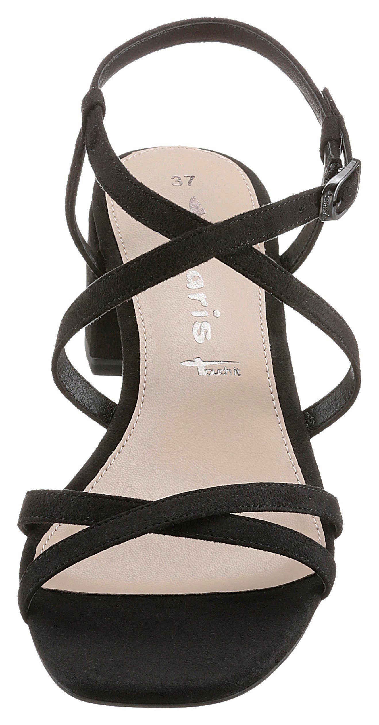 Tamaris schwarz Riemchen mit feinen Sandalette