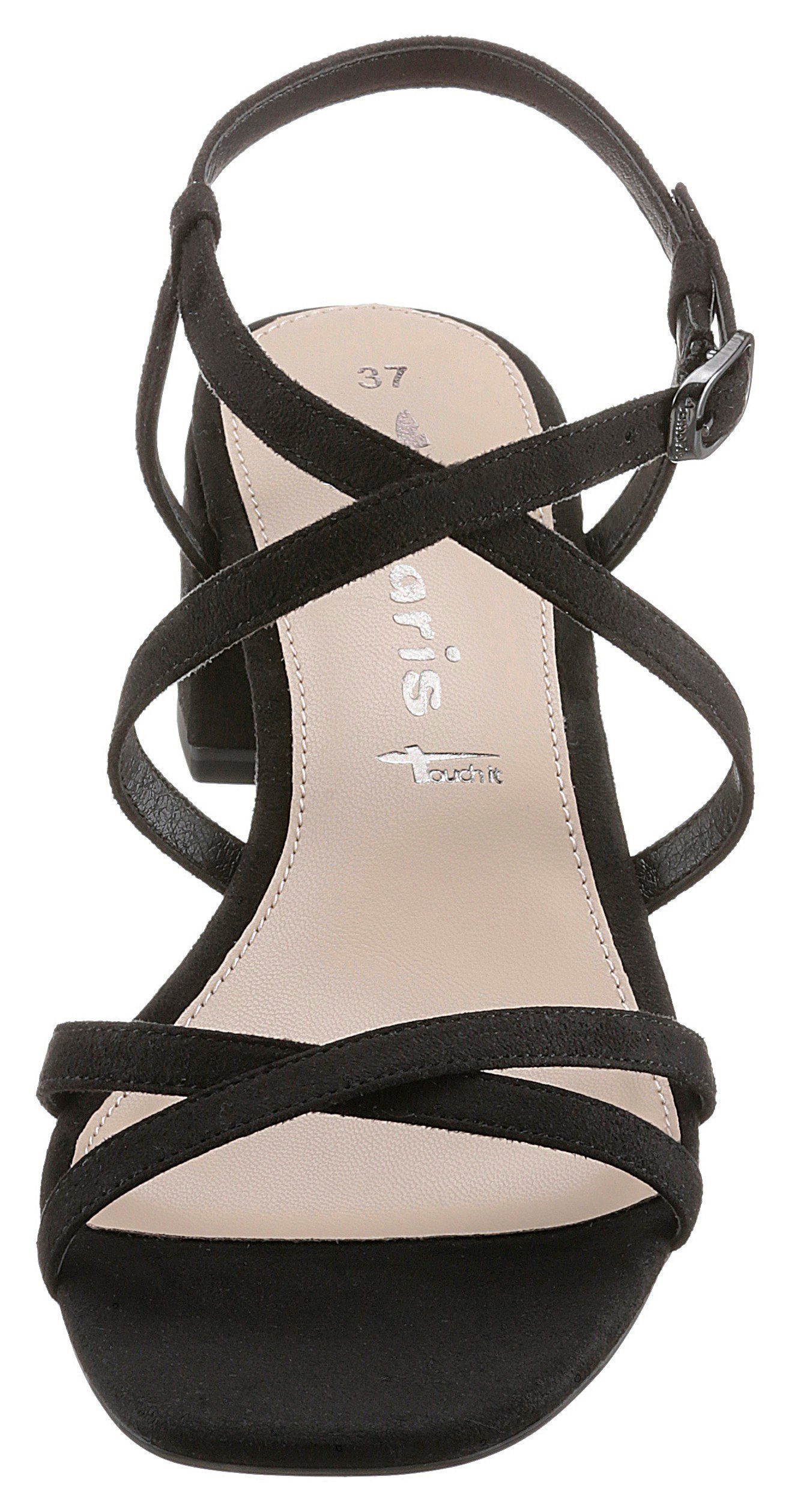 Tamaris Sandalette, Sommerschuh, Sandale, Blockabsatz, mit feinen Riemchen. € 59,95