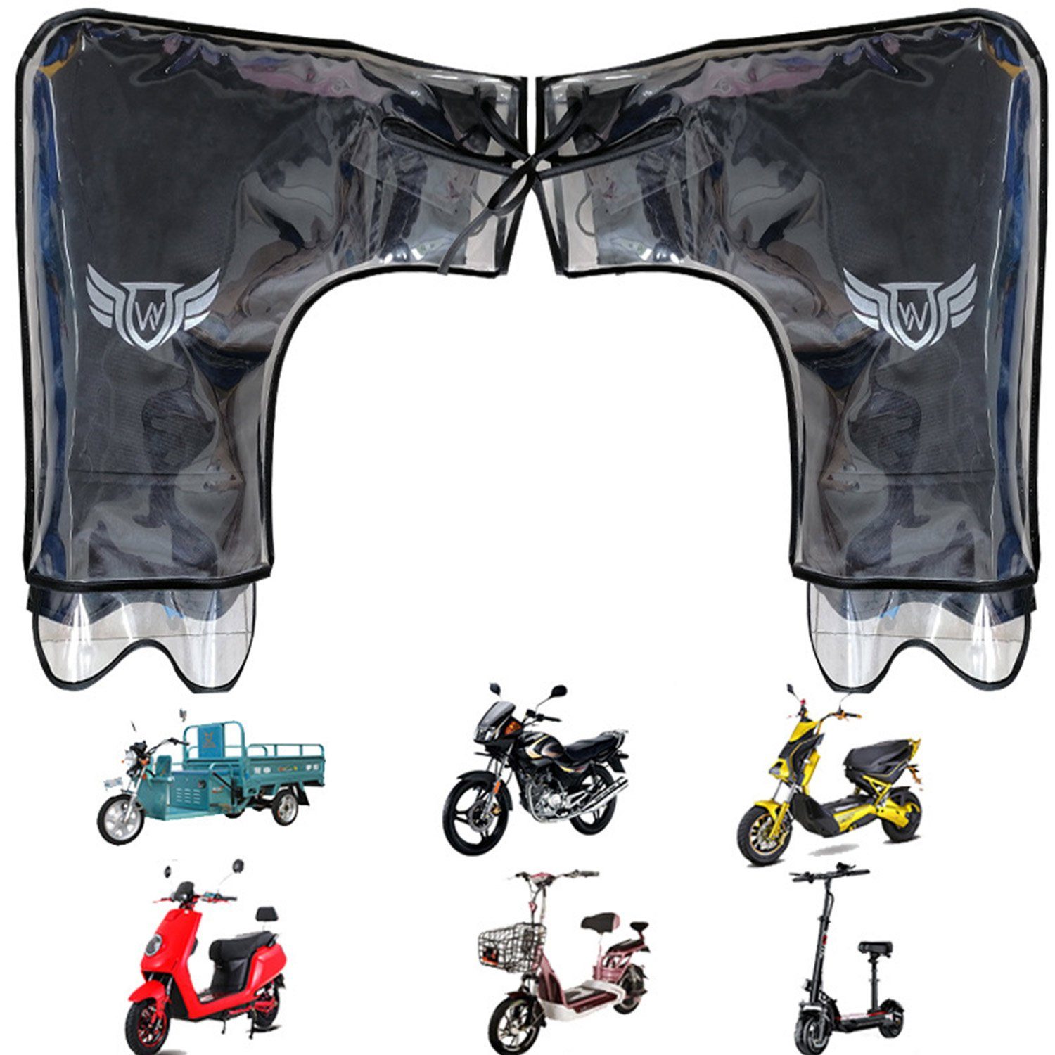 MAGICSHE Fahrradhandschuhe winddicht Lenkerhandschuhe Fahrzeugausrüstung Schwarze kleine Mund+wasserdichte Schale