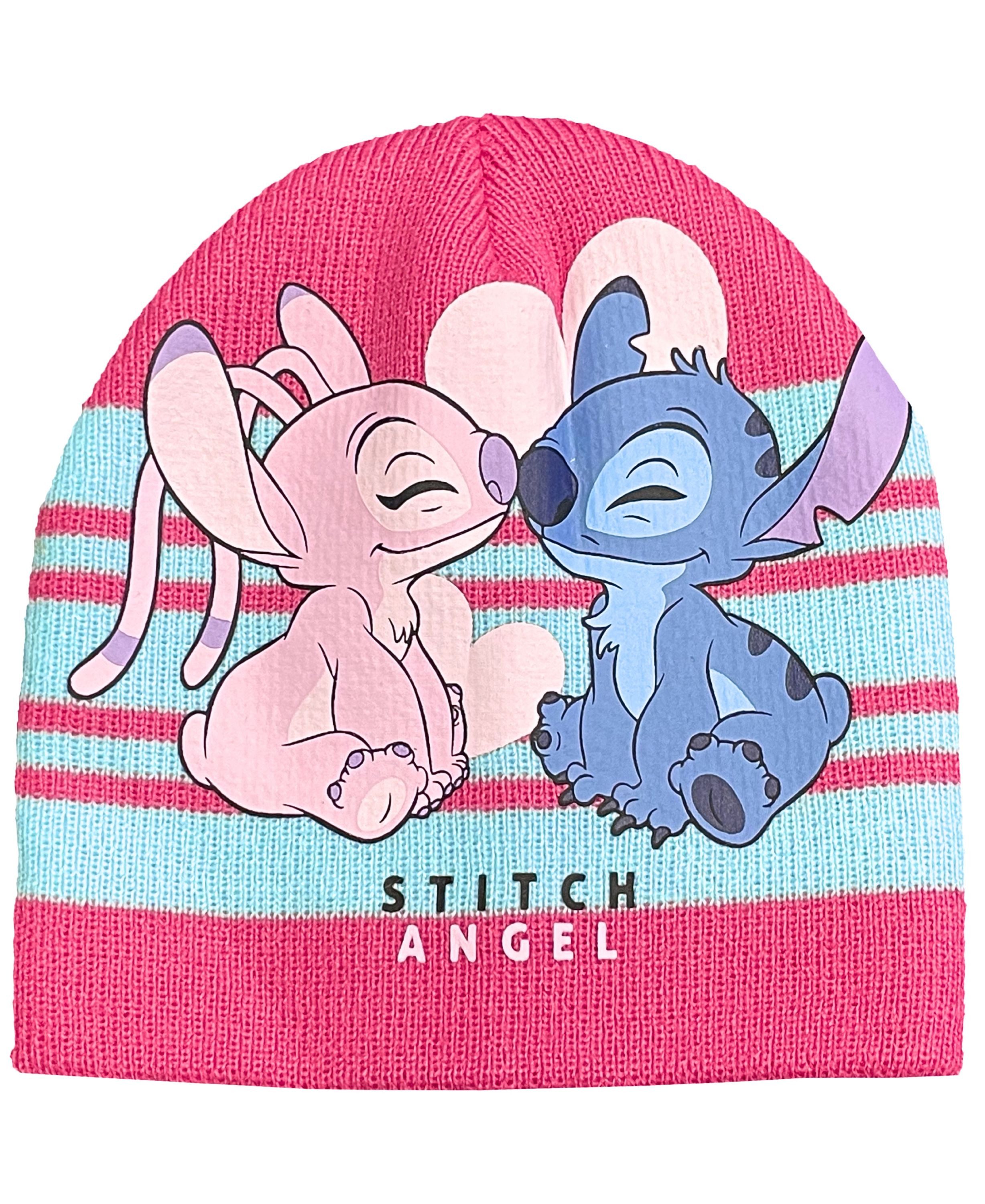 Disney Beanie Stitch & Angel Mädchen Strickmütze Gr. 52 & 54 cm