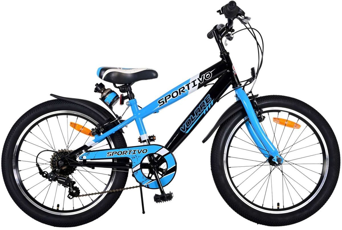 Volare Kinderfahrrad 20 Zoll Kinder Fahrrad Kinderfahrrad Rad Bike 7 Gang Sportivo Bl 22112, 7 Gang Shimano, Kettenschaltung, Seitenständer, Schutzbleche, Trinkflasche, Klingel