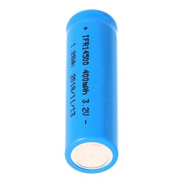 EFEST IFR14500 - 400mAh AA LiFePo4 Akku 3,2V mit Flat Top (ohne Kopf) flach Akku 400 mAh (3,5 V)