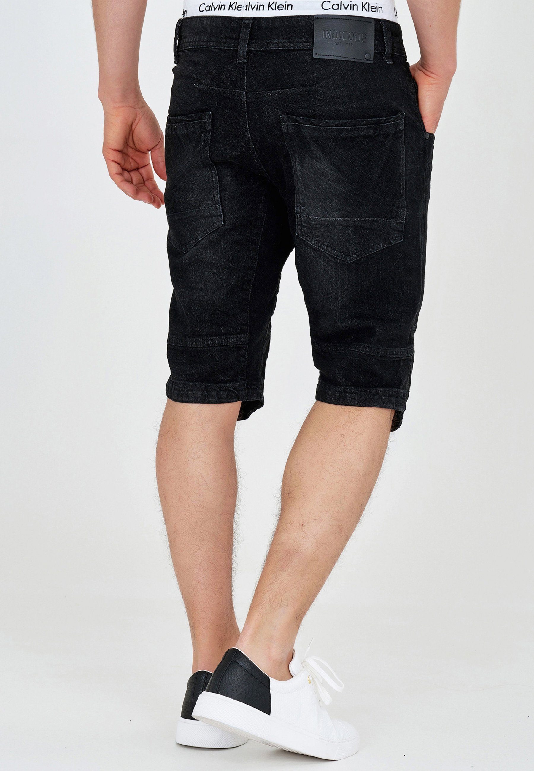INDICODE Jeansshorts Herren Leon Jeans Shorts Herrenshorts Denimshorts mit 5 Taschen – Bild 5 von 5