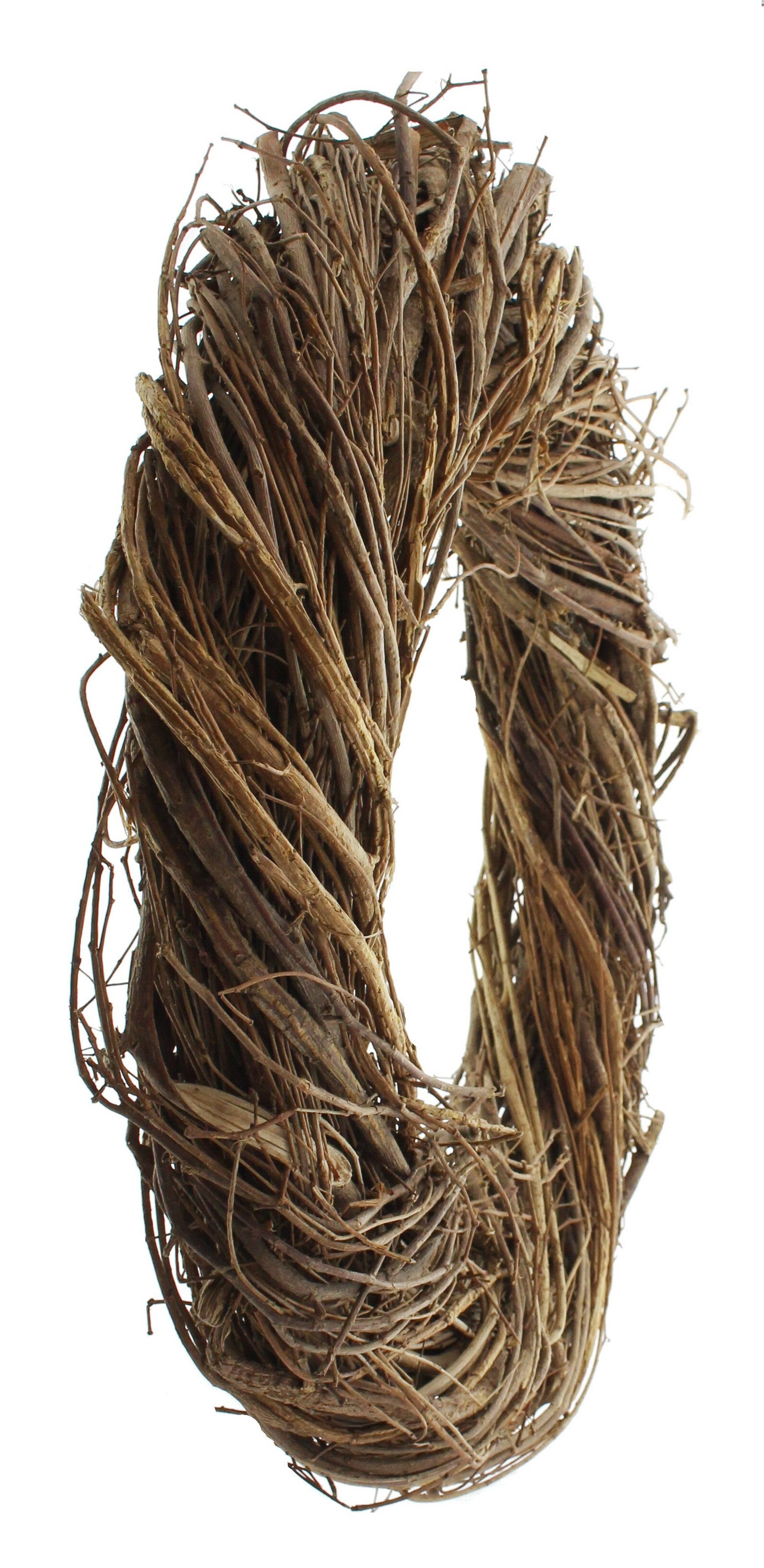 Dekoleidenschaft Dekokranz aus Reisig, Ø 47 cm, braun, großer Reisigkranz, Naturkranz, Türkranz, Wandkranz, Fensterkranz, Tischkranz, Kranz für Drinnen und Drau – Bild 5 von 5