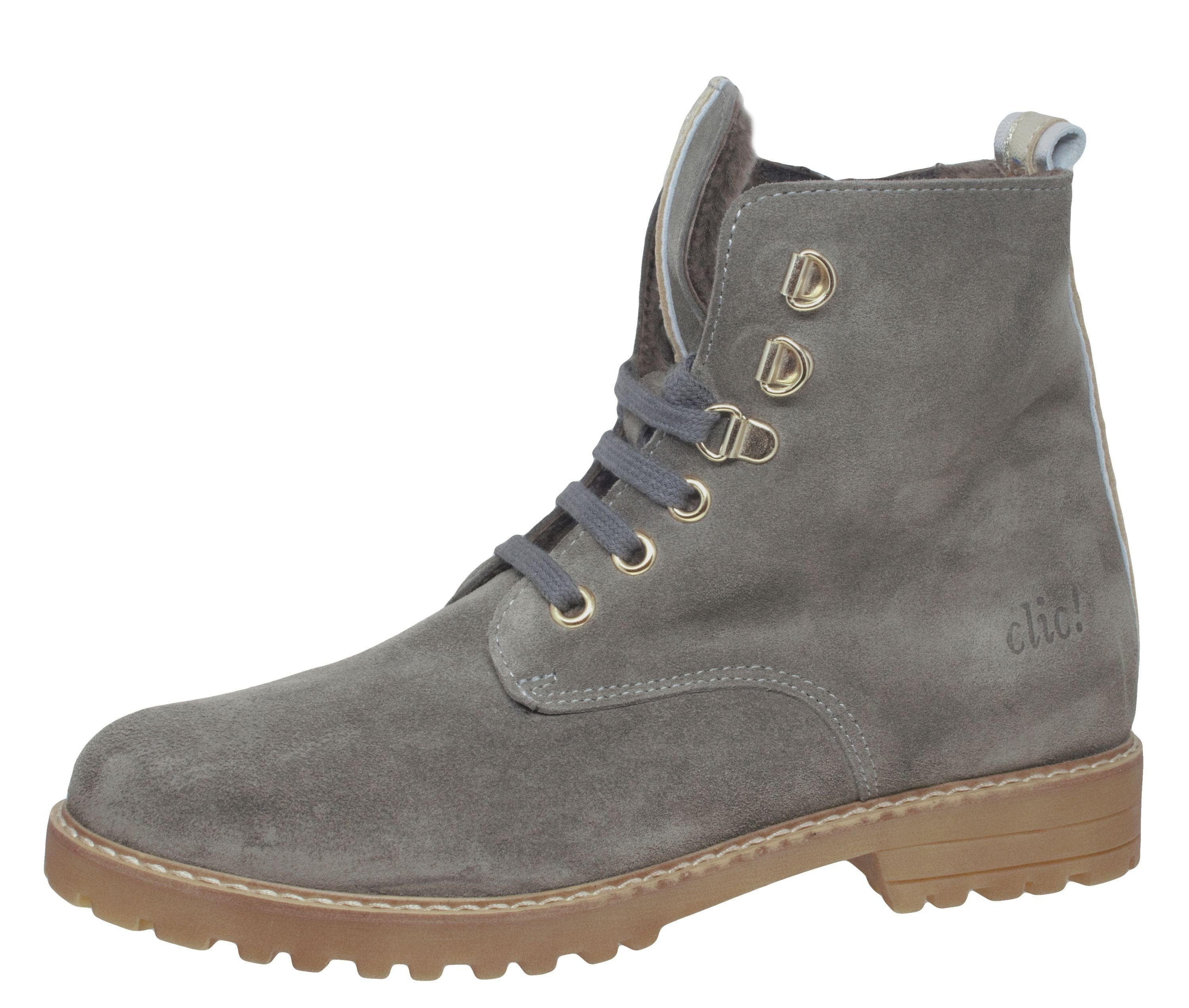 Clic Clic 9836 Stiefeletten Boots Leder Lammfell Stiefelette