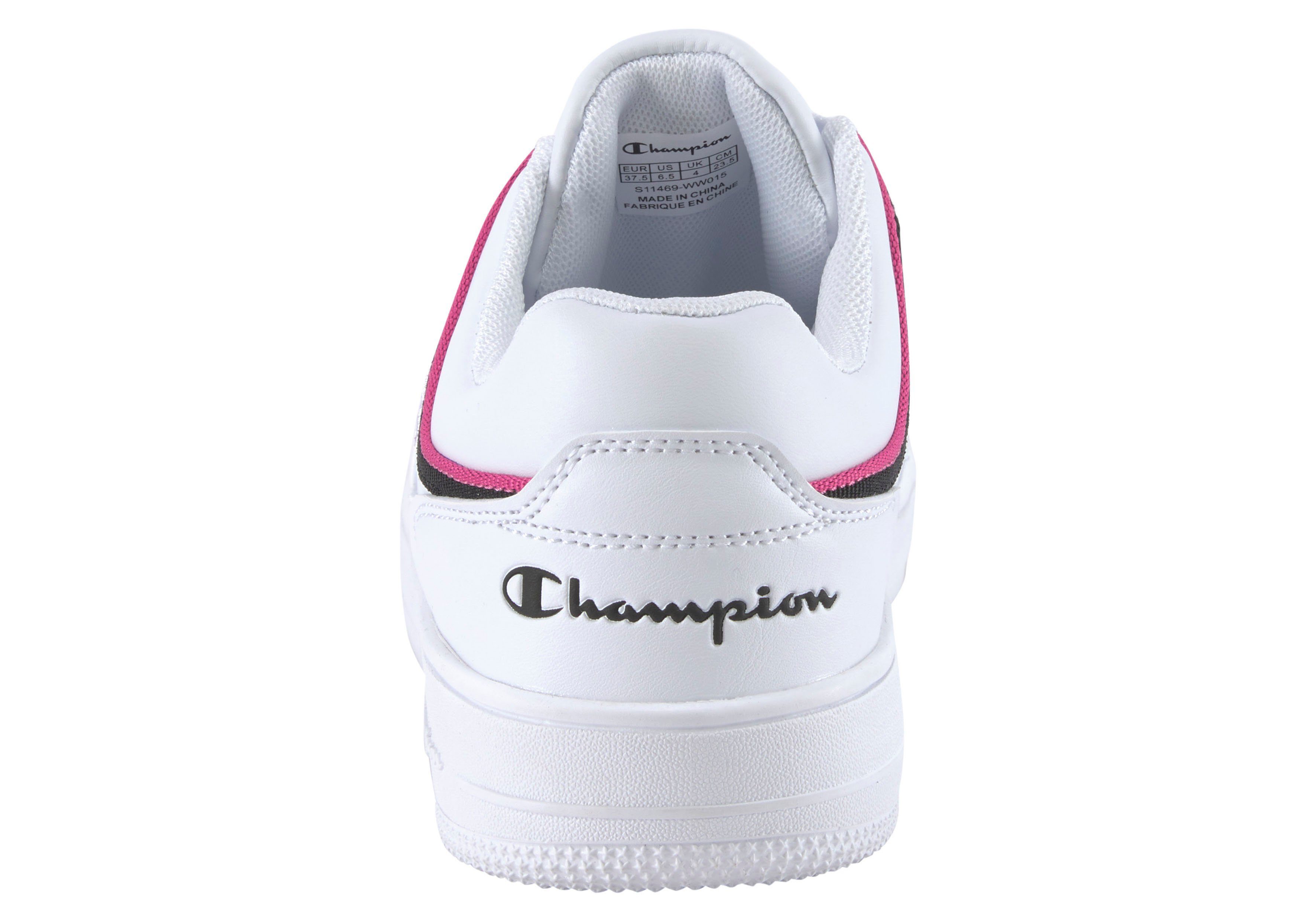 LOW Champion Sneaker weiß-rot REBOUND VINTAGE