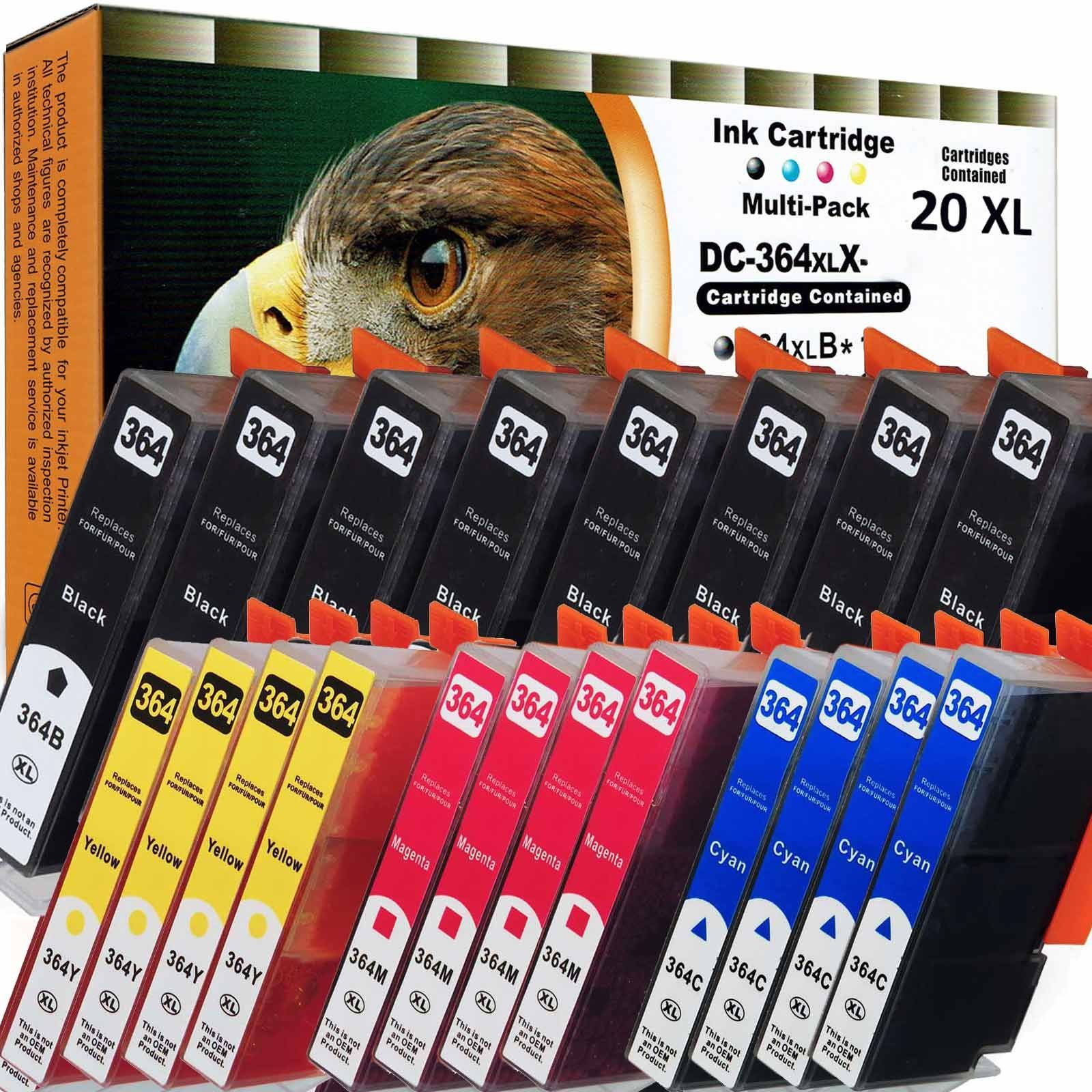 D&C Tonerkartusche Kompatibel HP 364XL Multipack 20-Farben (8x Schwarz, 4x Cyan, 4x Magen