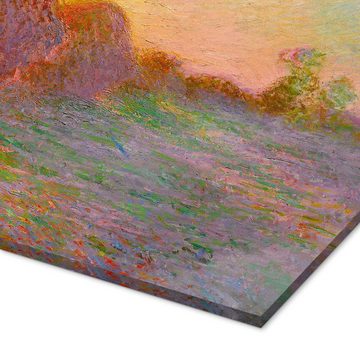 Posterlounge Acrylglasbild Claude Monet, Getreideschober, Wohnzimmer Malerei