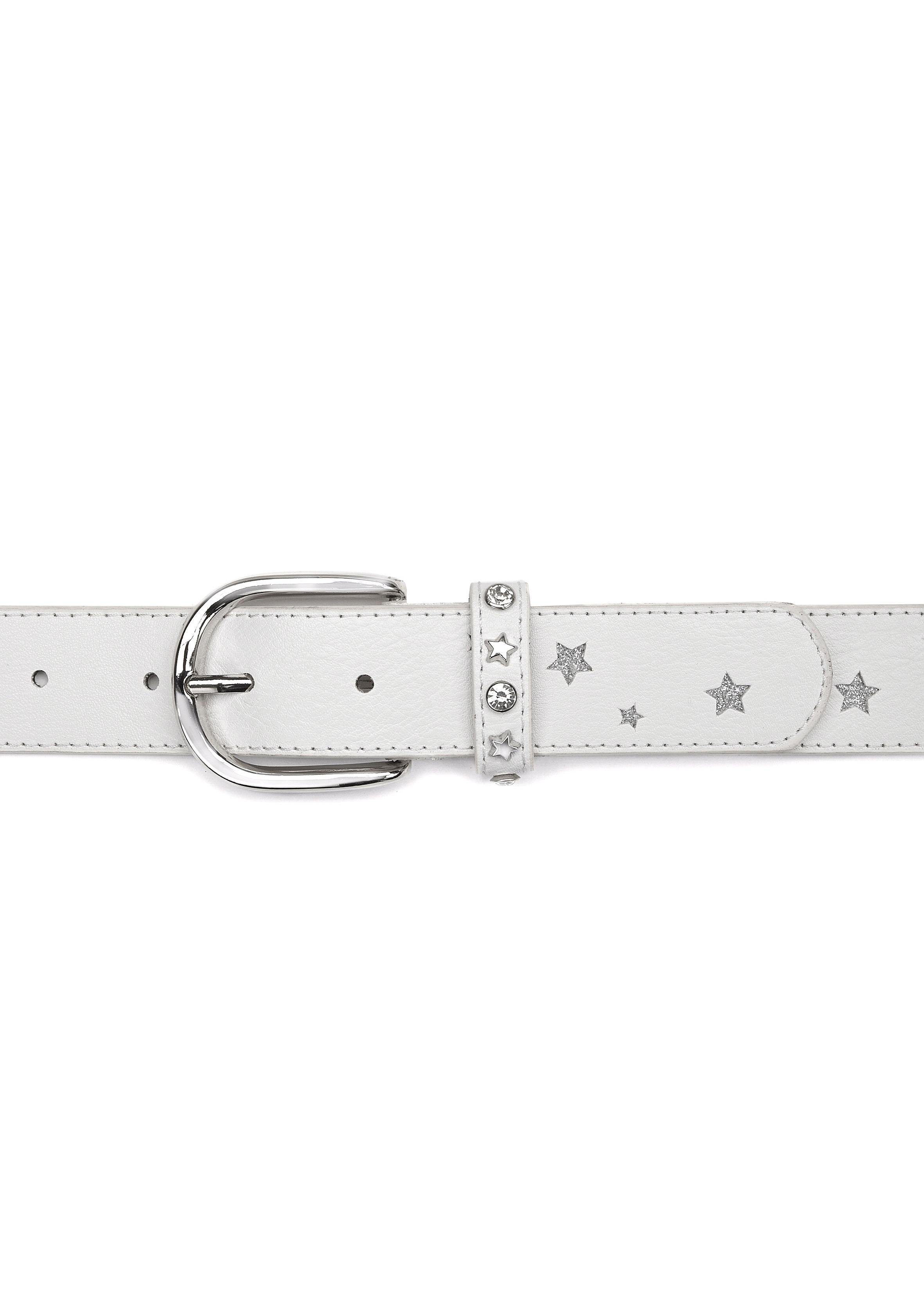 für LASCANA weiß-silberfarben Hüftgürtel Sternen, mit Hosen VEGAN, & Nietengürtel, Jeans