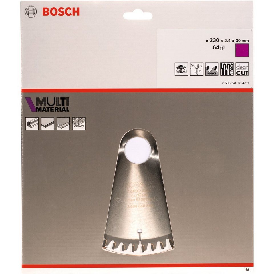 BOSCH Sägeblatt Bosch Professional Kreissägeblatt Multi Material,  Sägeblattstärke: 1,8 mm