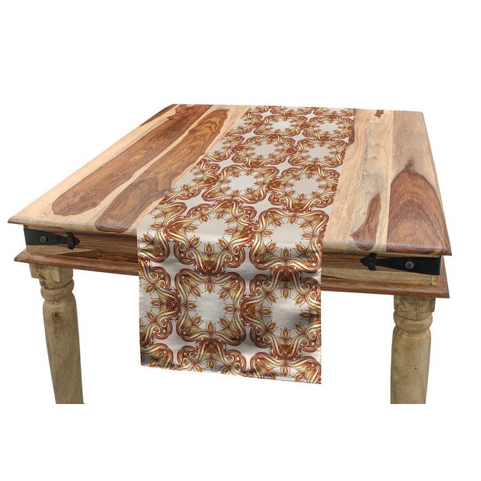 Abakuhaus Tischläufer Esszimmer Küche Rechteckiger Dekorativer Tischläufer viktorianisch Königliche Blumenmotive