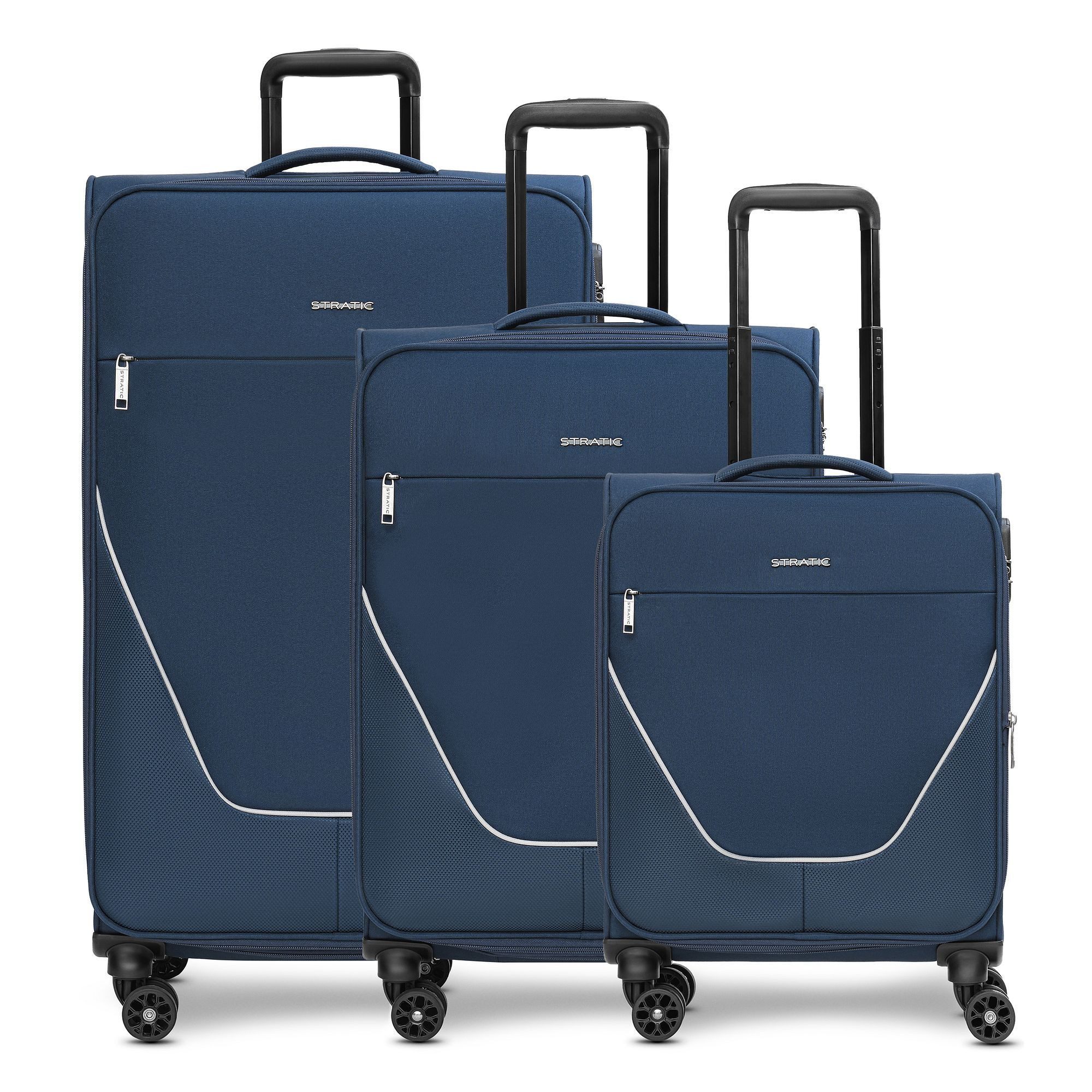 Stratic Trolleyset taska, 4 Rollen, (3-teilig, 3 tlg), Polyester günstig online kaufen