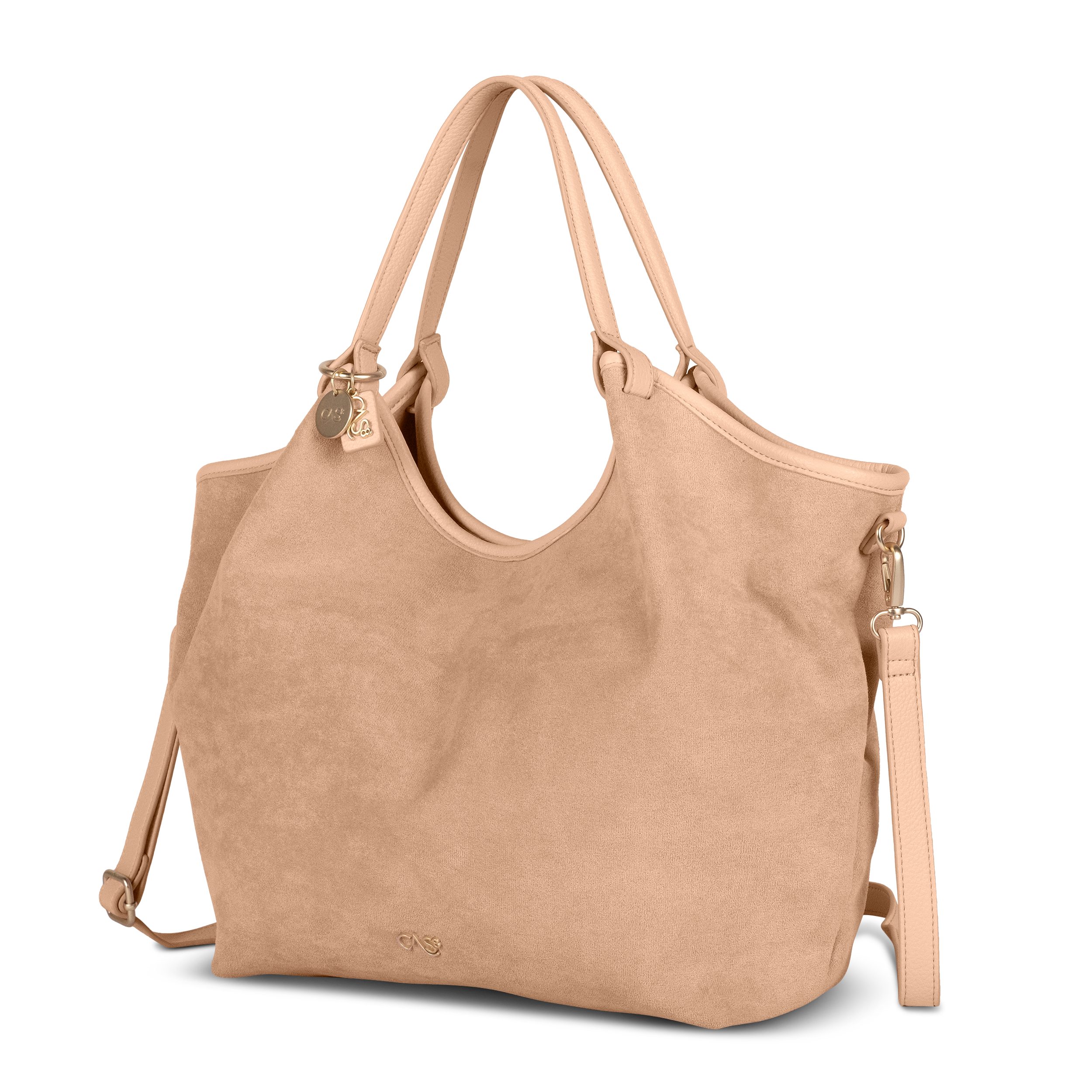 Cas8 Shopper Rike 35487 veganer, funktionaler Shopper mit Wildleder-Optik