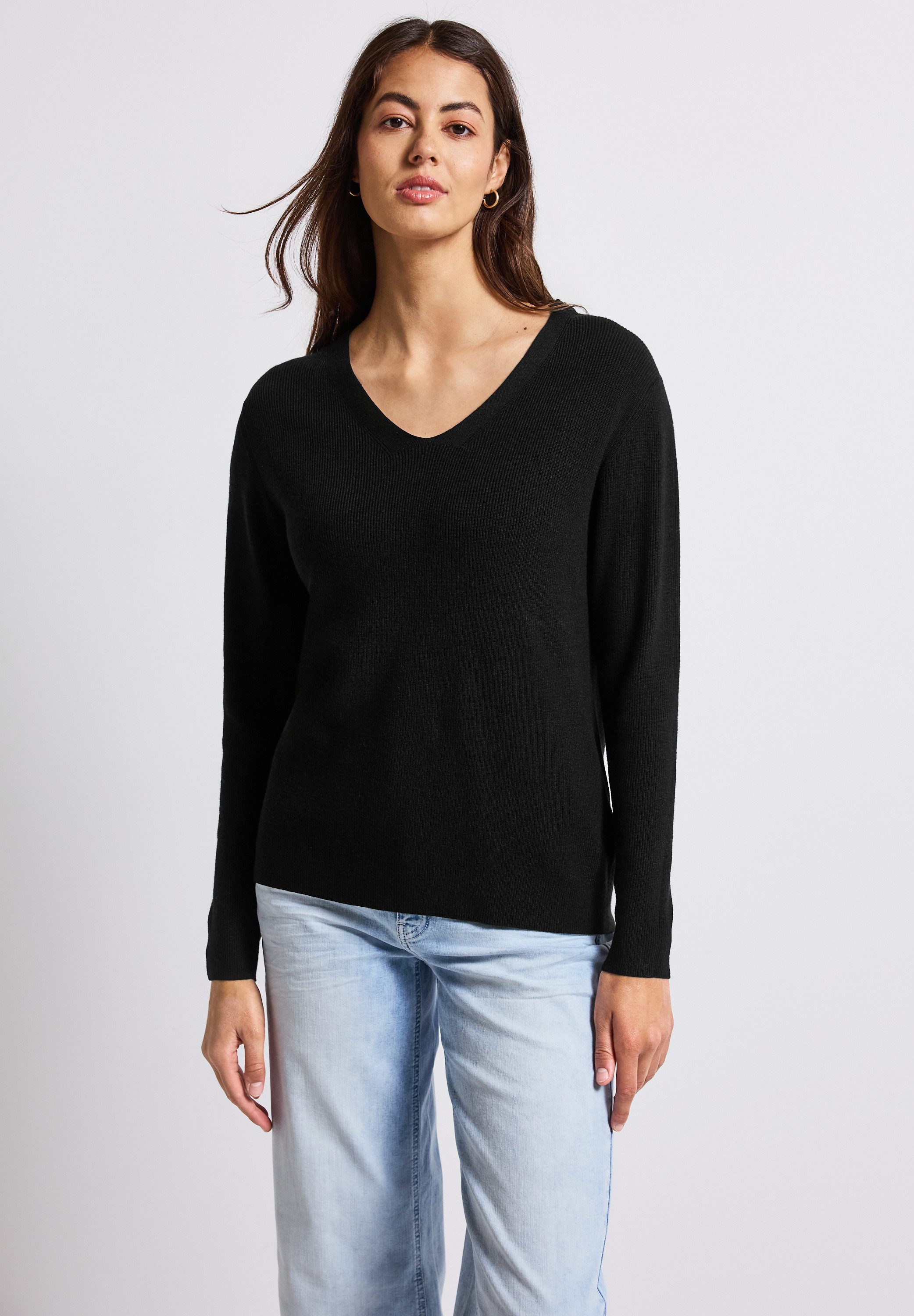 STREET ONE Strickpullover aus softem Materialmix günstig online kaufen