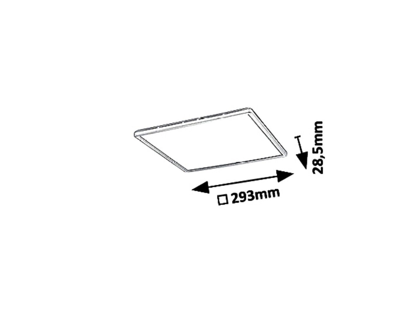 Rabalux LED Deckenspots "Pavel" Kunststoff, weiß, quadratisch, 18W, neutralweiß, 1700lm, neutralweiß