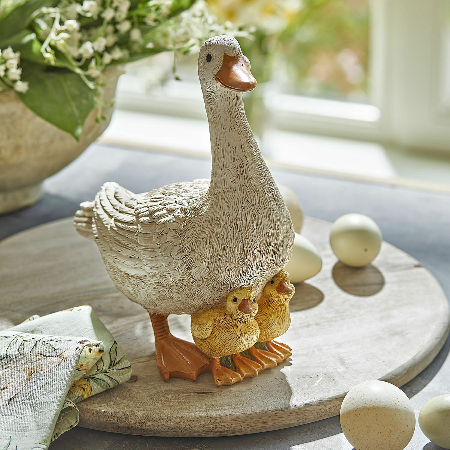Mirabeau Osterfigur Deko-Gans Sunnyo weiß