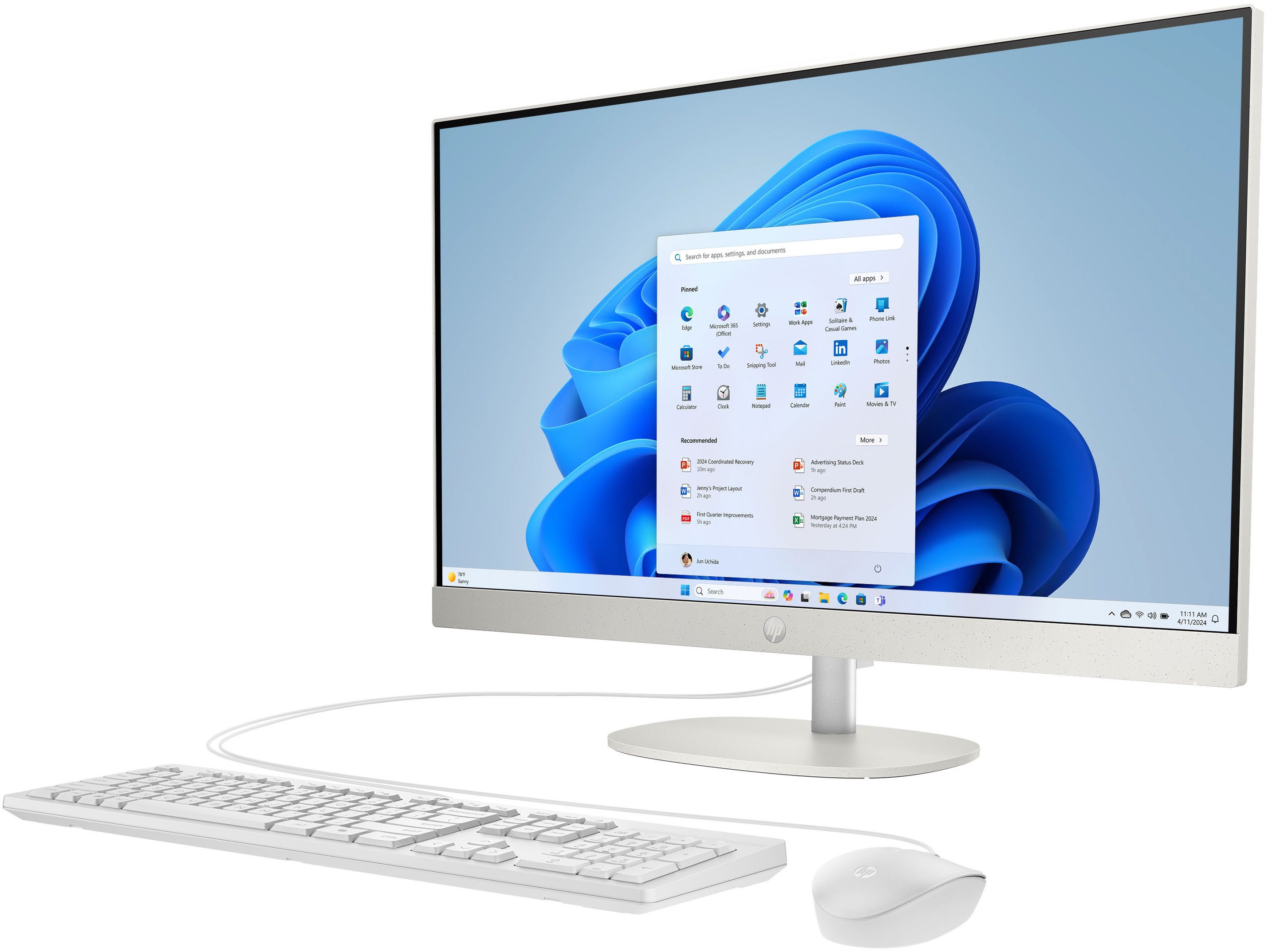HP 27-cr0002ng All-in-One PC (27 Zoll, Intel Core i5 1335U, Iris® Xe, 8 GB RAM, 512 GB SSD)