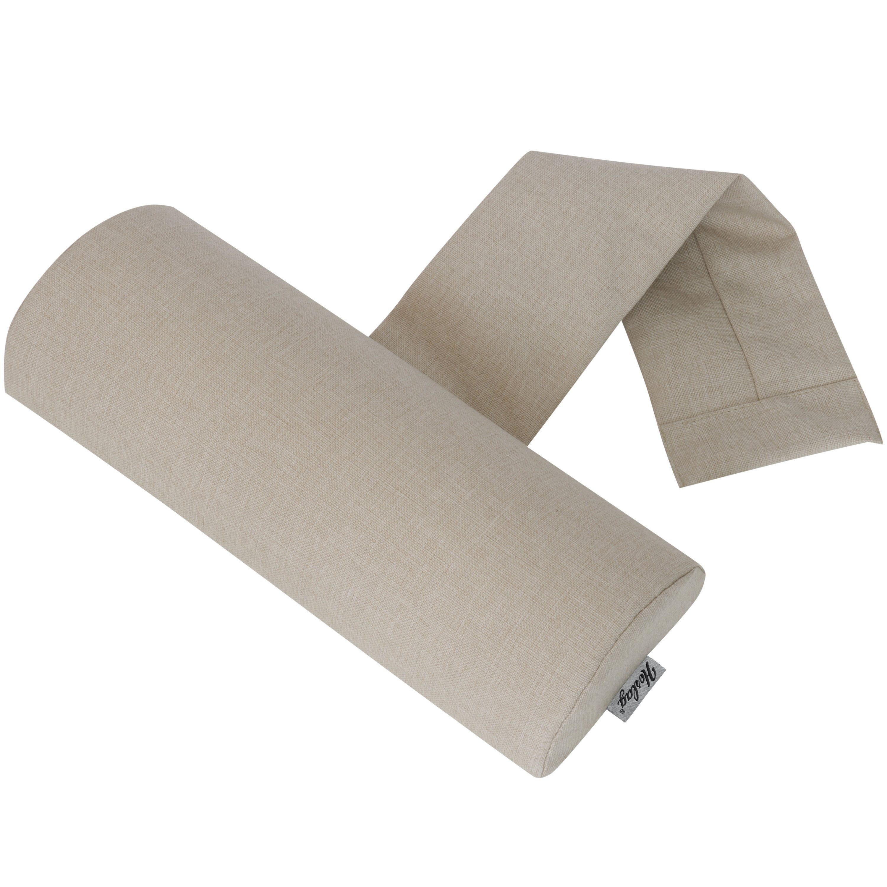 Herlag Kopfstütze Sunny Eckig oder Rund, Kopfpolster Sunny 40x15x7,5cm Natur