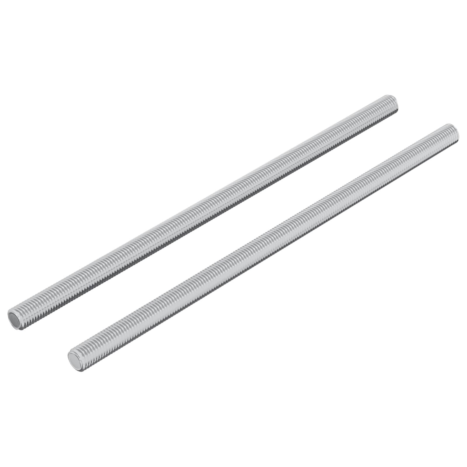 vidaXL Gewindestange, Gewindestange 2 pcs Silber 6 x 135 mm Stahl