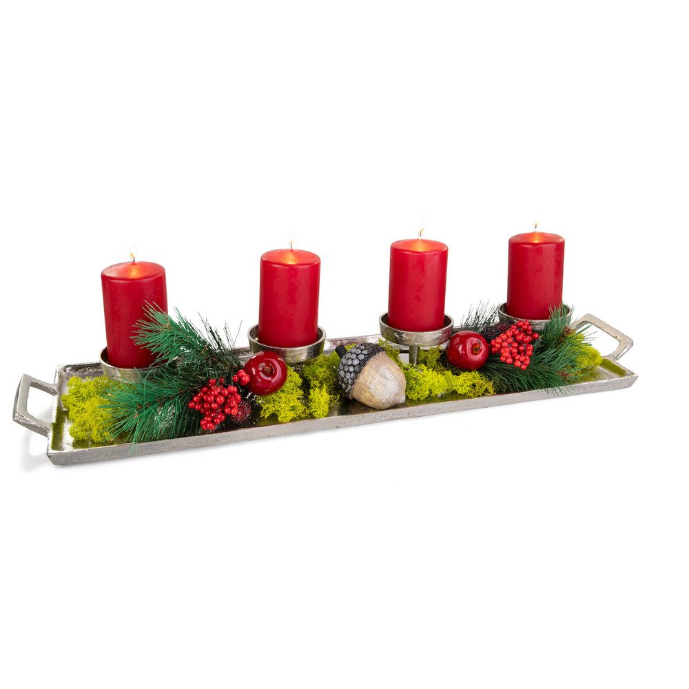 MICA Teelichthalter Adventskerzenhalter silber - ca. günstig online kaufen