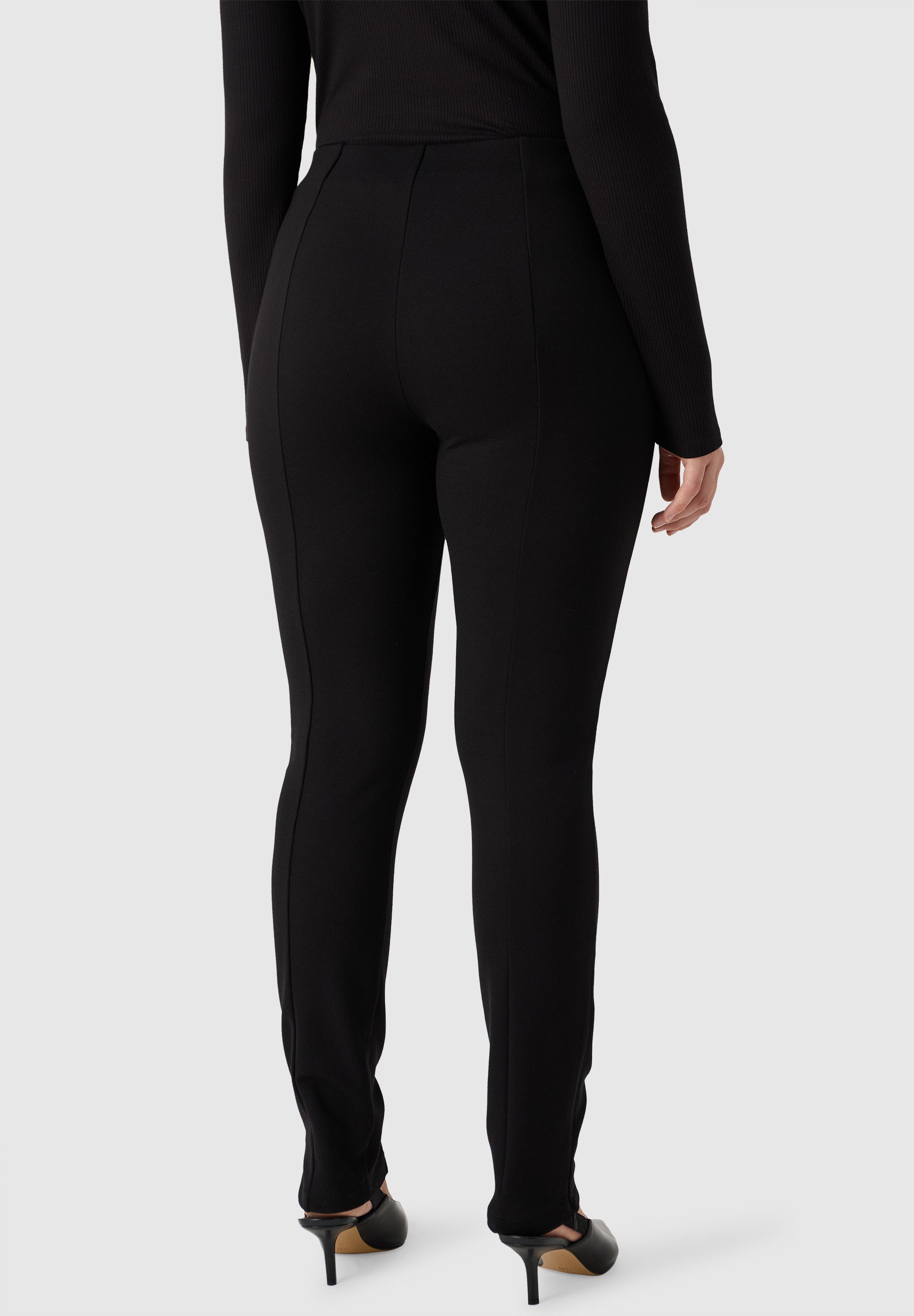Les Lunes Leggings Zoola verdeckter Gummizug im Bund, unsichtbare Reißverschlüsse am Beinsaum