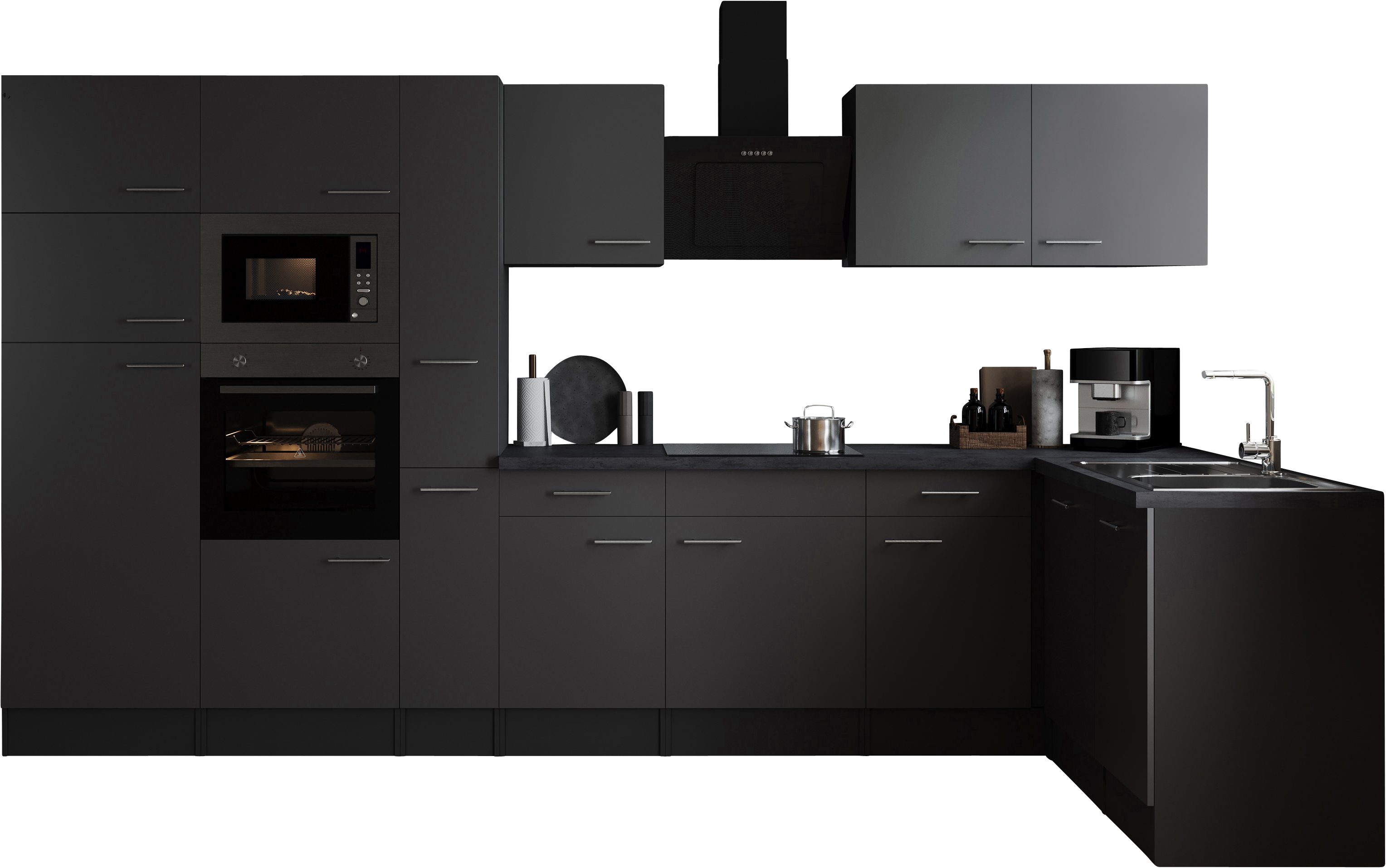 RESPEKTA Winkelküche Oliver, Breite 370 cm, 90 cm Arbeitshöhe, in exklusiver Konfiguration für OTTO