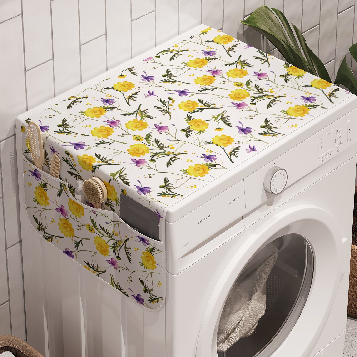 Cota Waschmaschine Abakuhaus für und auf Blumen Anti-Rutsch-Stoffabdeckung Badorganizer Trockner, Tinctorias Branchen