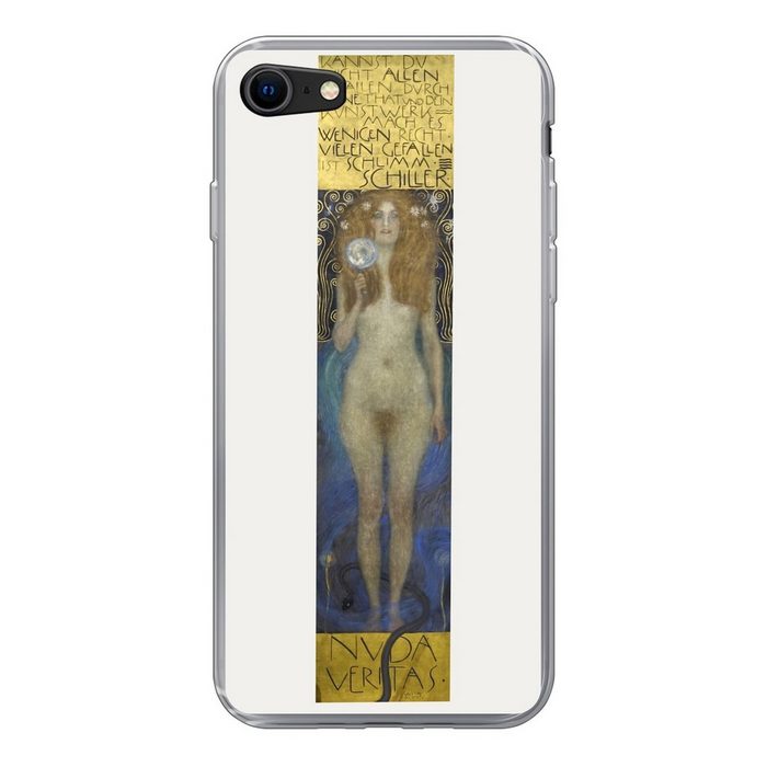 MuchoWow Handyhülle Nuda veritas - Gustav Klimt Handyhülle Apple iPhone 7 Smartphone-Bumper Print Handy Schutzhülle