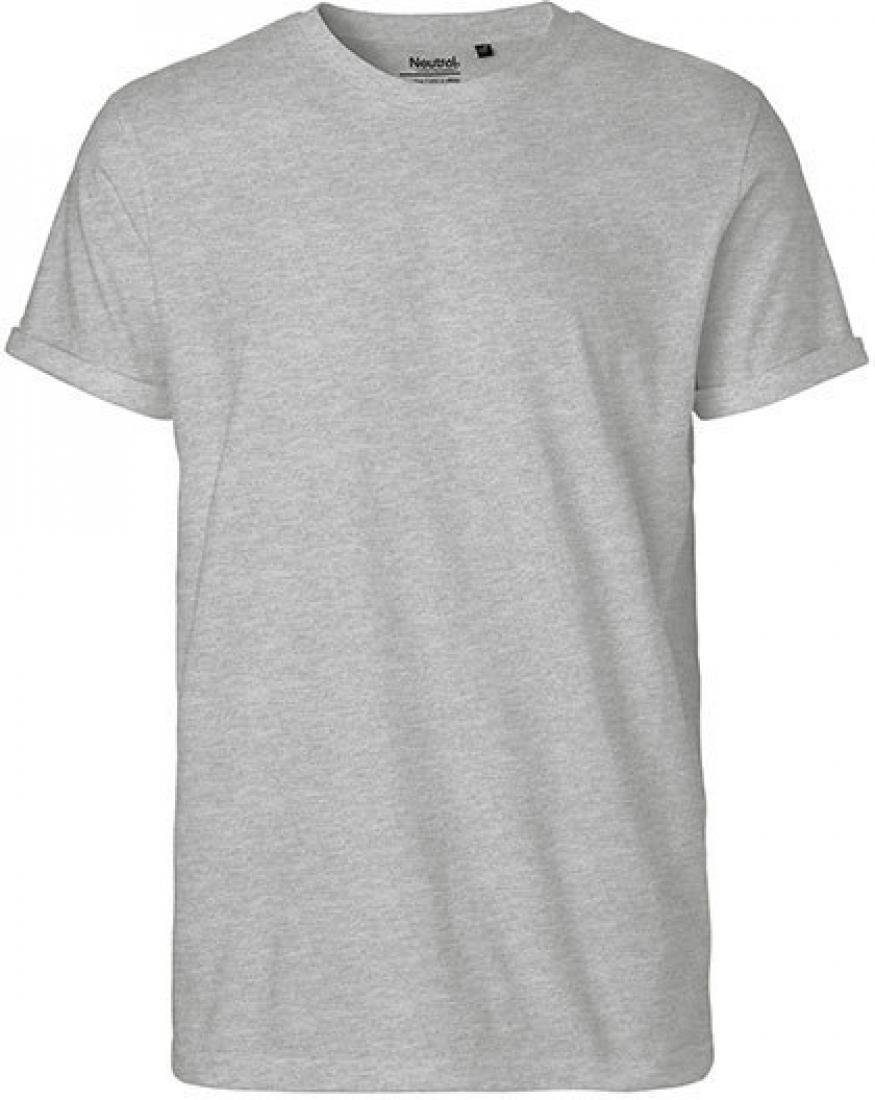 Neutral Rundhalsshirt Herren Roll Up Sleeve günstig online kaufen