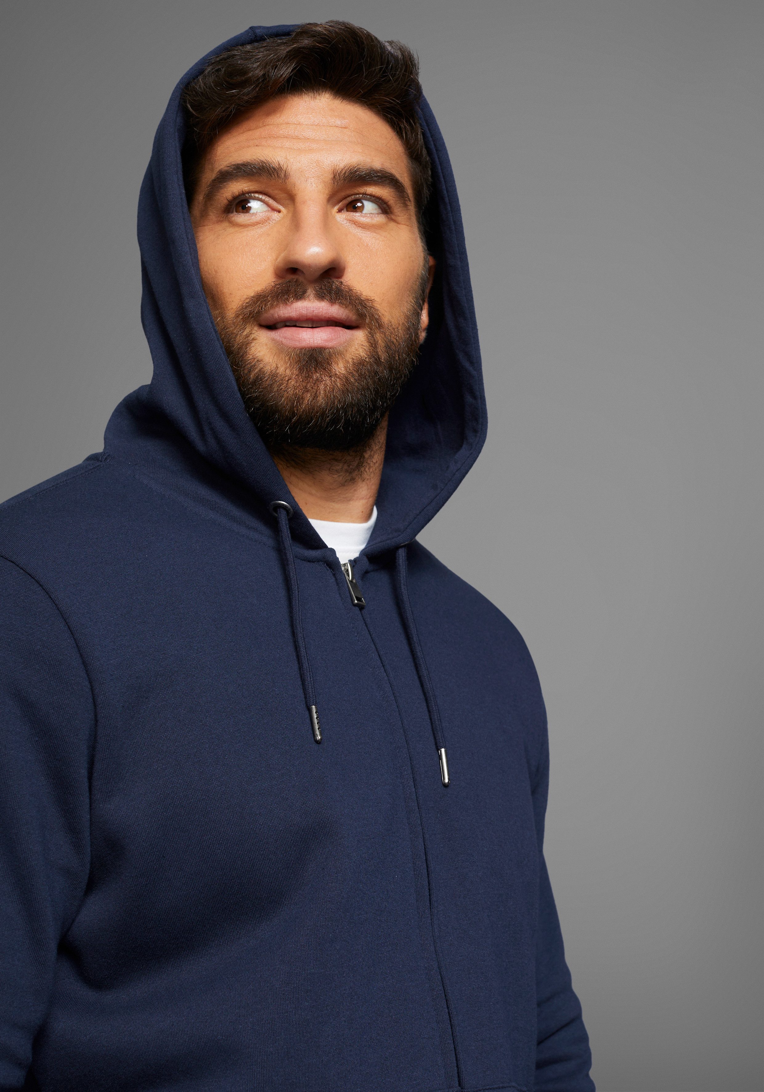 Man's World Kapuzensweatjacke mit Taschen