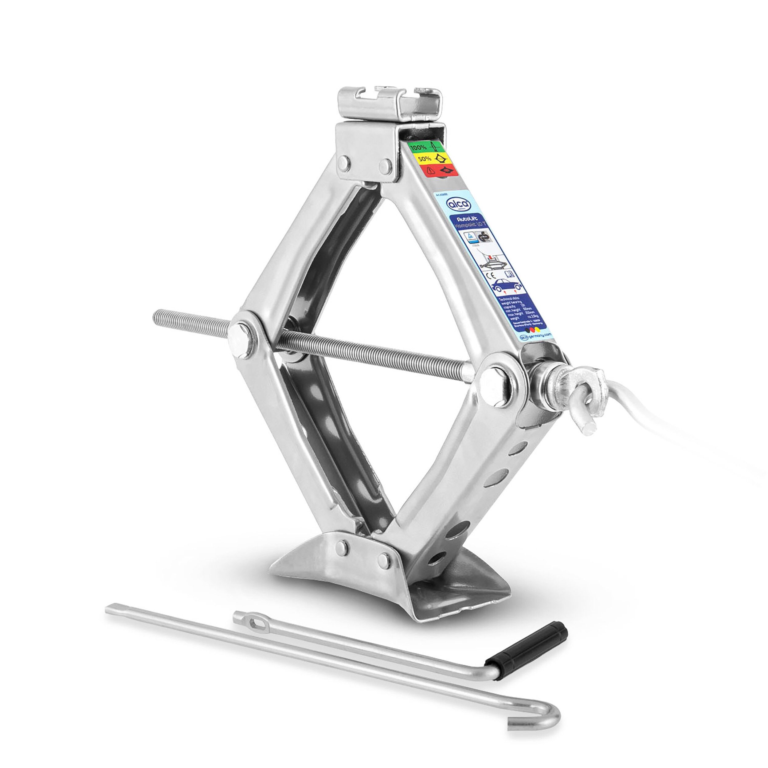 alca Wagenheber Wagenheber Scherenwagenheber Kompakt, 1t drehbarer Sattel, 100-350mm, max. Hubhöhe: 35 cm, 1-tlg., Solo