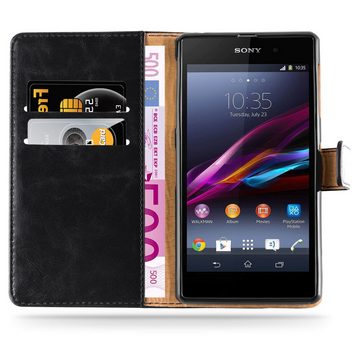 Cadorabo Handyhülle Sony Xperia Z Sony Xperia Z, Klappbare Handy Schutzhülle - Hülle - mit Standfunktion und Kartenfach
