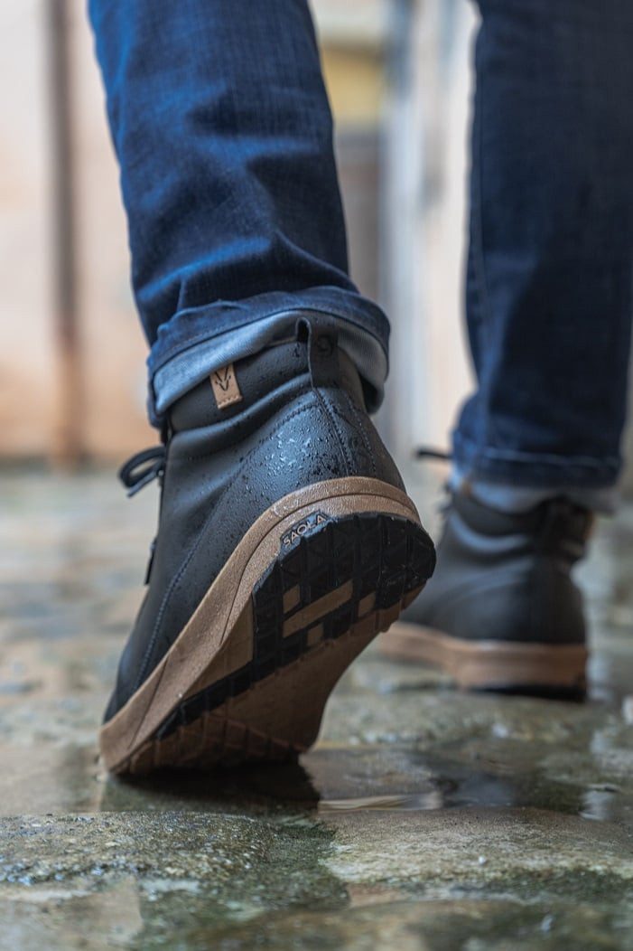 SAOLA Bergen Waterproof (Leder, wasserdicht) schwarz Herren Sneaker