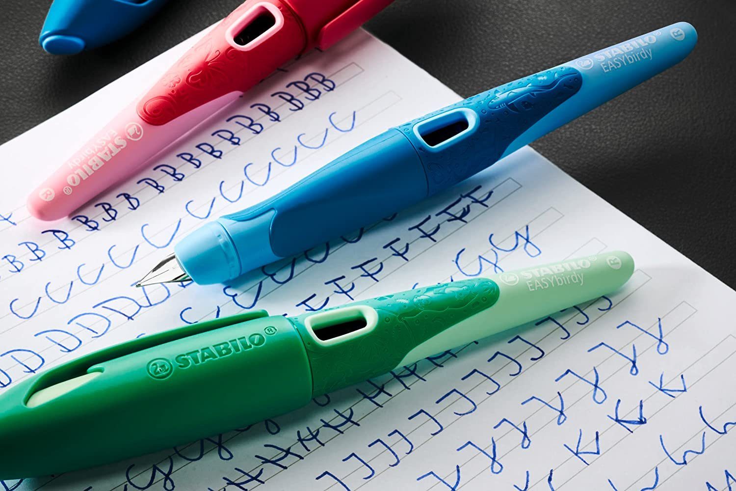 STABILO Malstift EASYbirdy ergonomischer Schulfüller - Feder A - Linkshänder - 3D Wildl – Bild 4 von 5