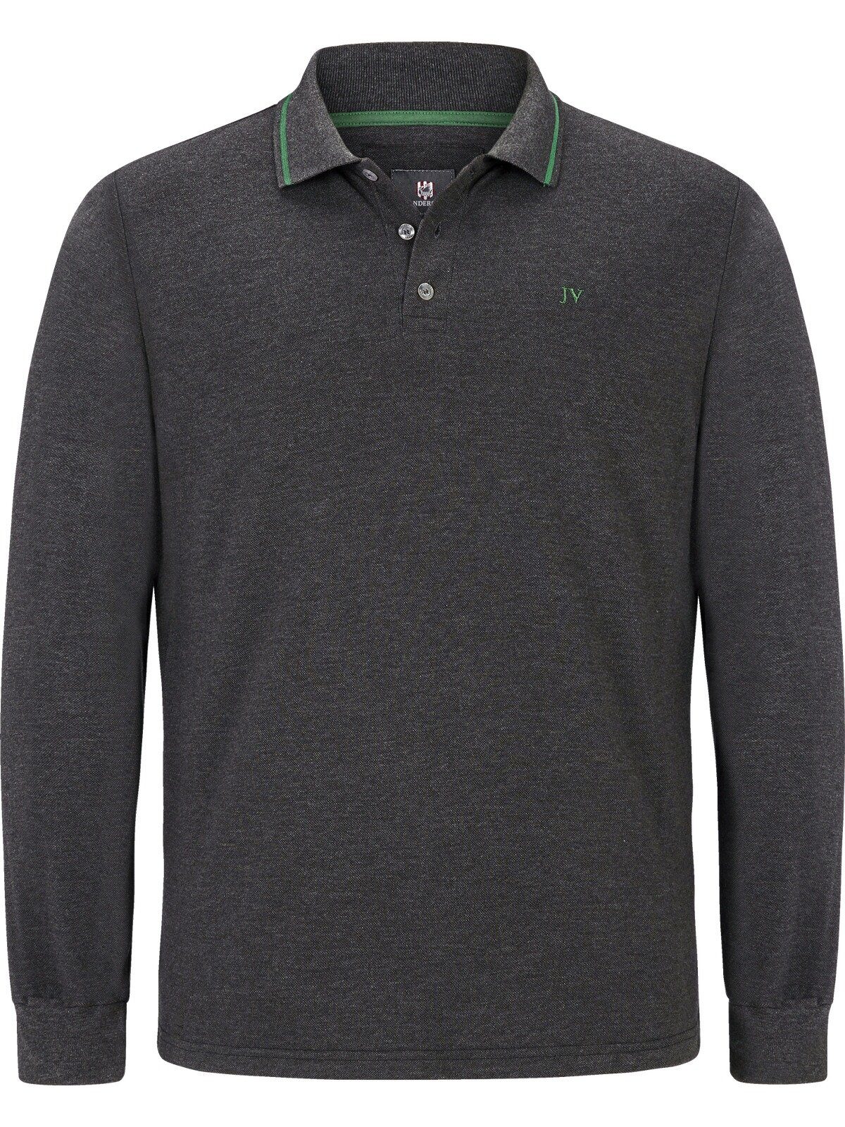 Jan Vanderstorm Langarm-Poloshirt ELLIS in hochwertiger Pikee-Qualität