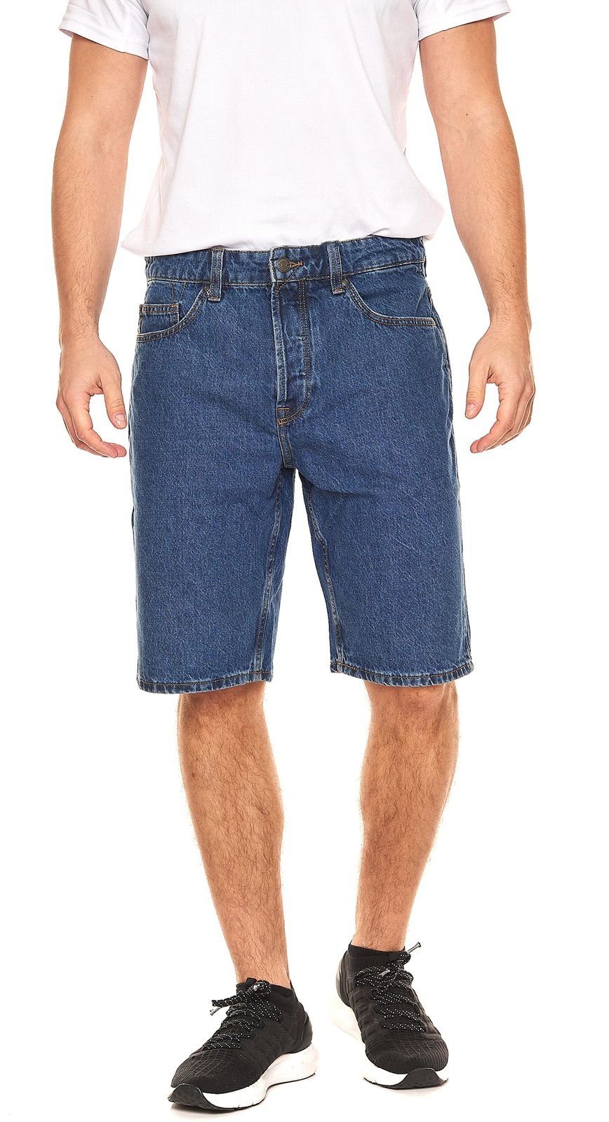 ONLY & SONS Stoffhose ONLY & SONS Avi Herren kurze Hose gerade Jeans-Shorts 22021906 Bermuda Dunkelblau