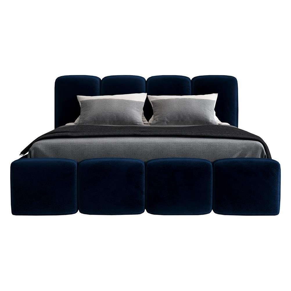 A&J MöbelLand GmbH Polsterbett DONA-OM mit Lattenrost und Bettkasten. (Bett mit Kopfteil. Lattenrost und Bettkasten Inclusive! Viele Varianten zur Auswahl – wählen Sie Größe und Farbe!, TOP ANGEBOT), Länge: 220 cm Höhe Kopfteil: 100 cm