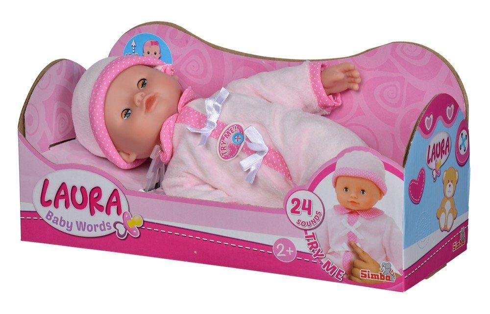 SIMBA Babypuppe »Simba Puppe Babypuppe Laura My Love Baby Words 24  Babylaute 105140010« online kaufen | OTTO