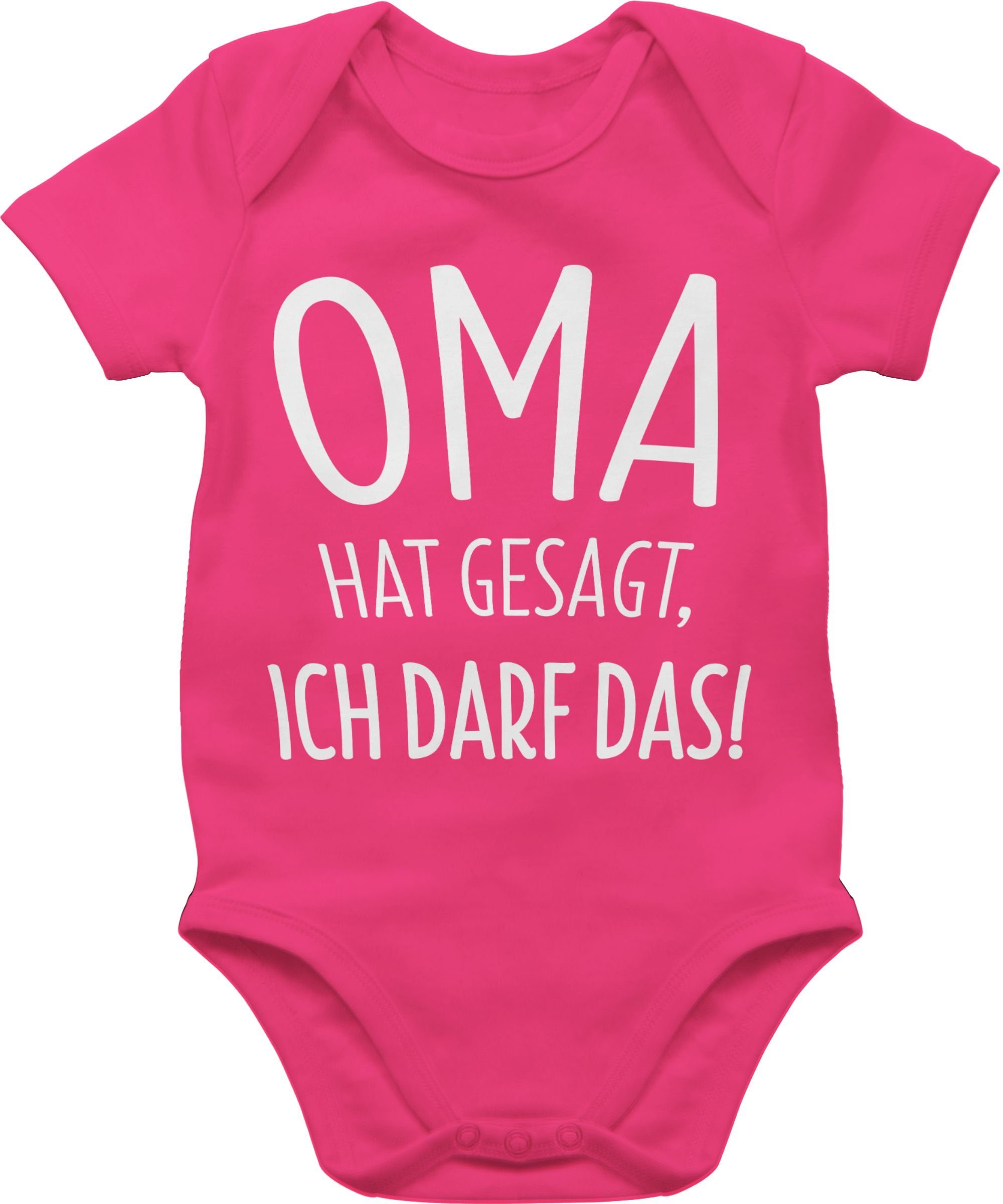 Sprüche das Oma Baby hat 1 Shirtracer Fuchsia Shirtbody darf gesagt ich