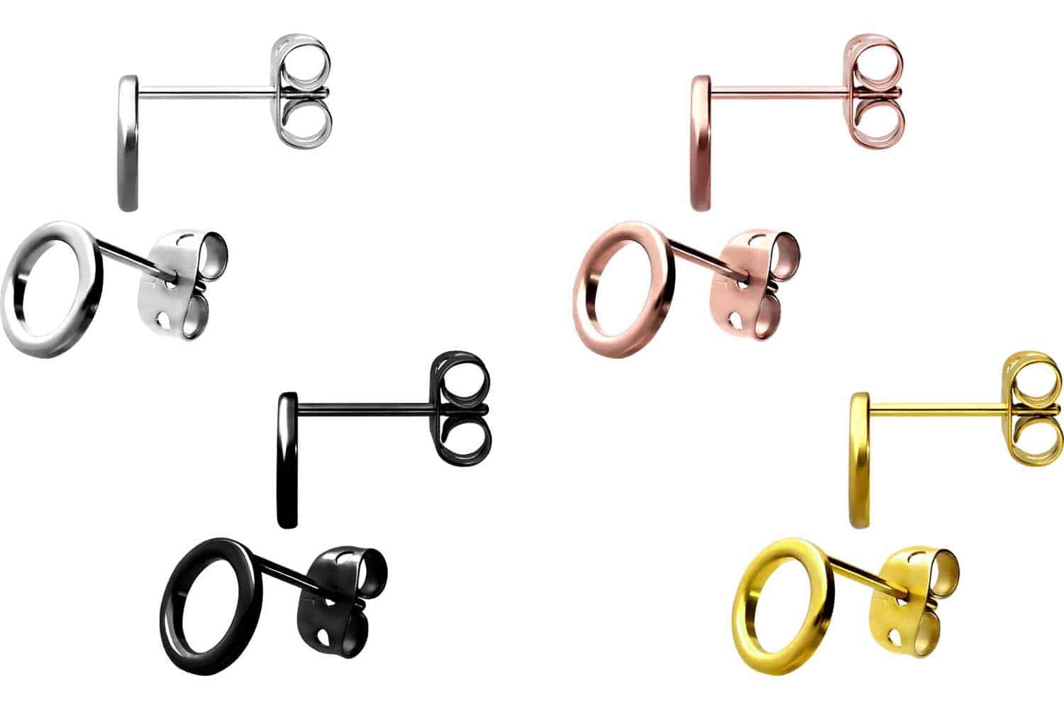 FILANGO Paar Ohrstecker Titan Ohrstecker KREIS (Ohrstecker, 1-tlg) günstig online kaufen