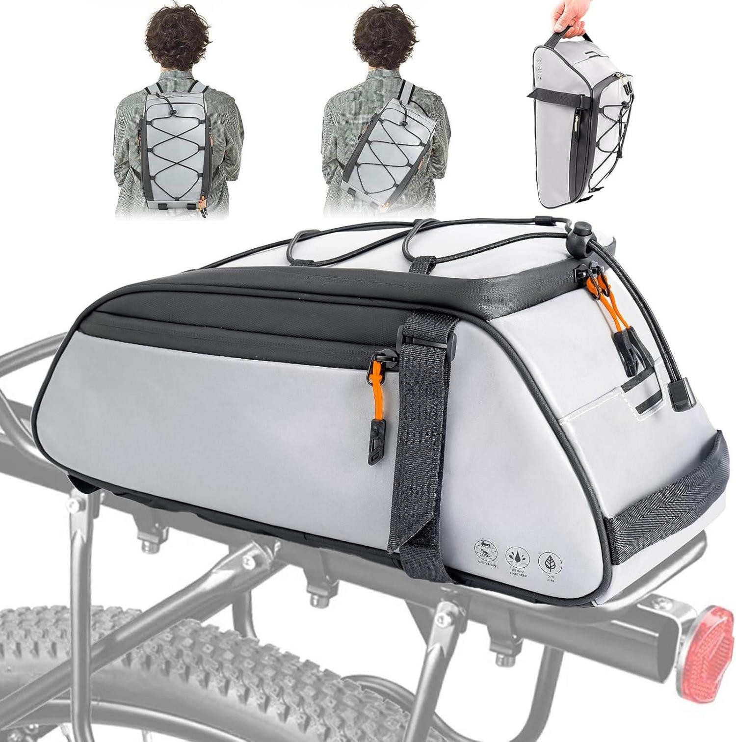 Fahrrad-Gepäckträger Fahrrad Gepäckträgertasche 10L Wasserdicht Reflektierend Saddle