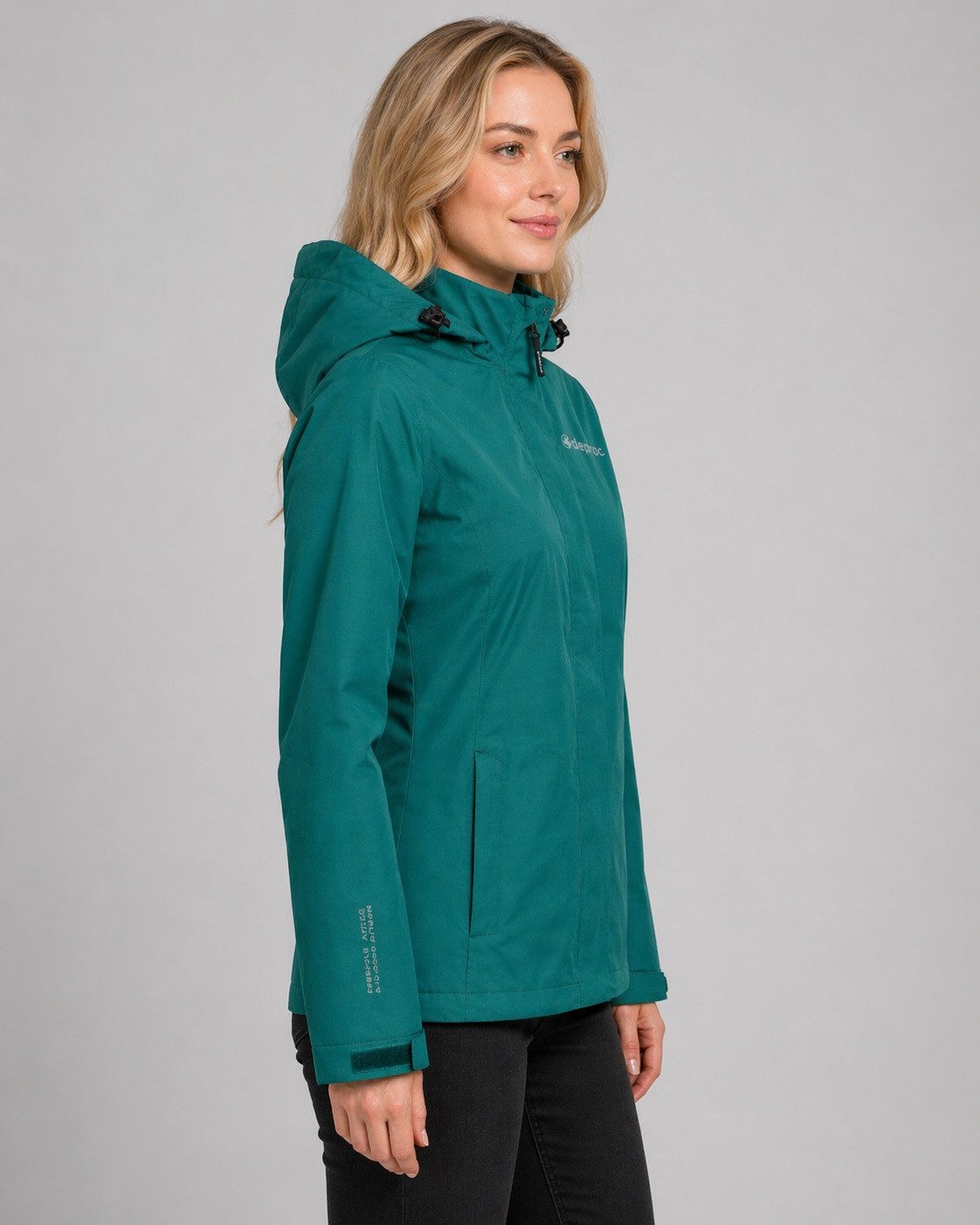 DEPROC Active Outdoorjacke LAVAL WOMEN Funktionsjacke, Wanderjacke, Regenjacke abnehmbare Kapuze