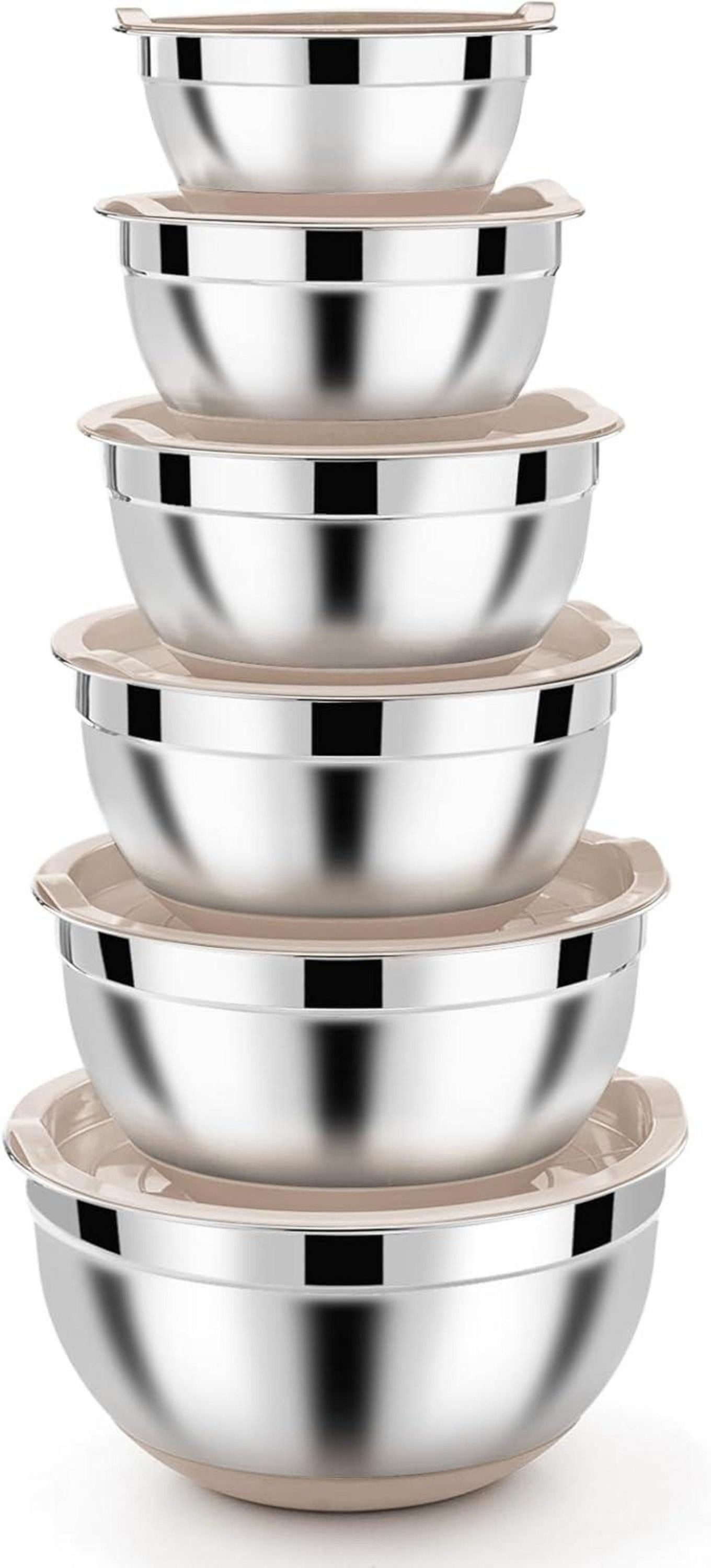 LuxusKollektion Küchenorganizer-Set Edelstahl Rührschüssel Set 6er günstig online kaufen