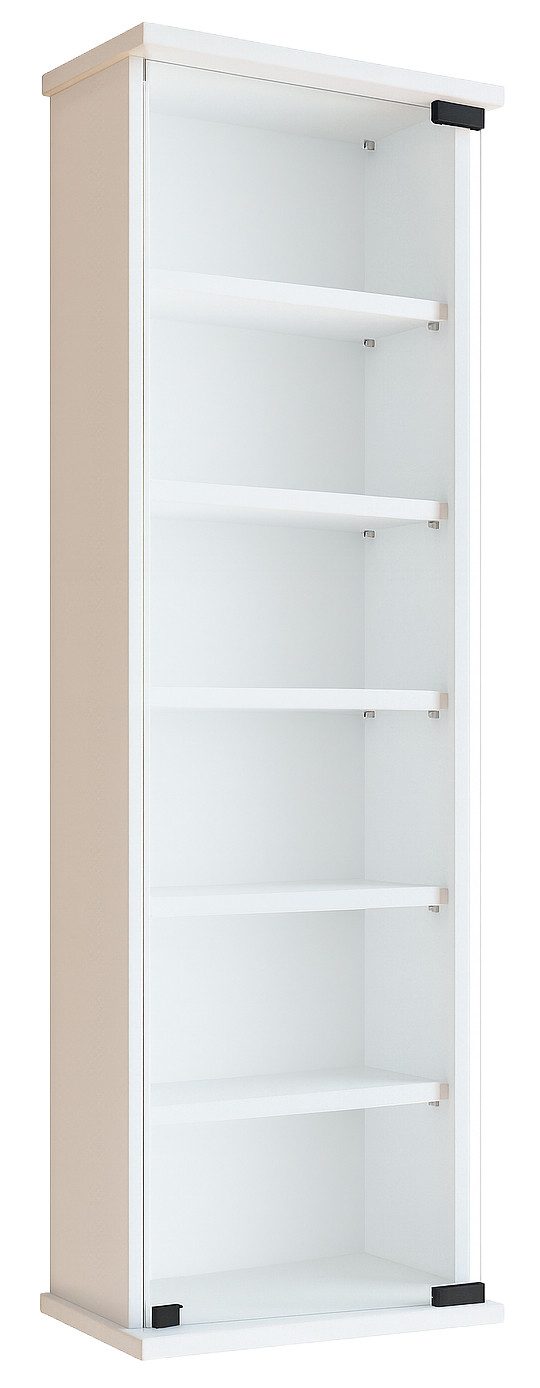 VCM CD-Regal Holz CD DVD Wandregal Schrank Loposa Glastür günstig online kaufen