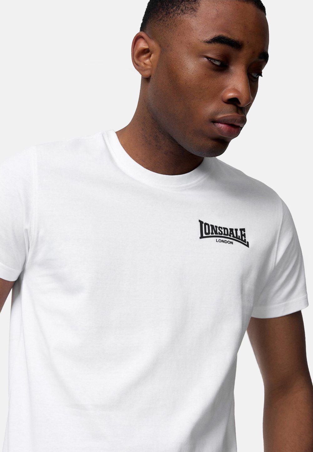 Lonsdale T-Shirt ELMDON White/Black