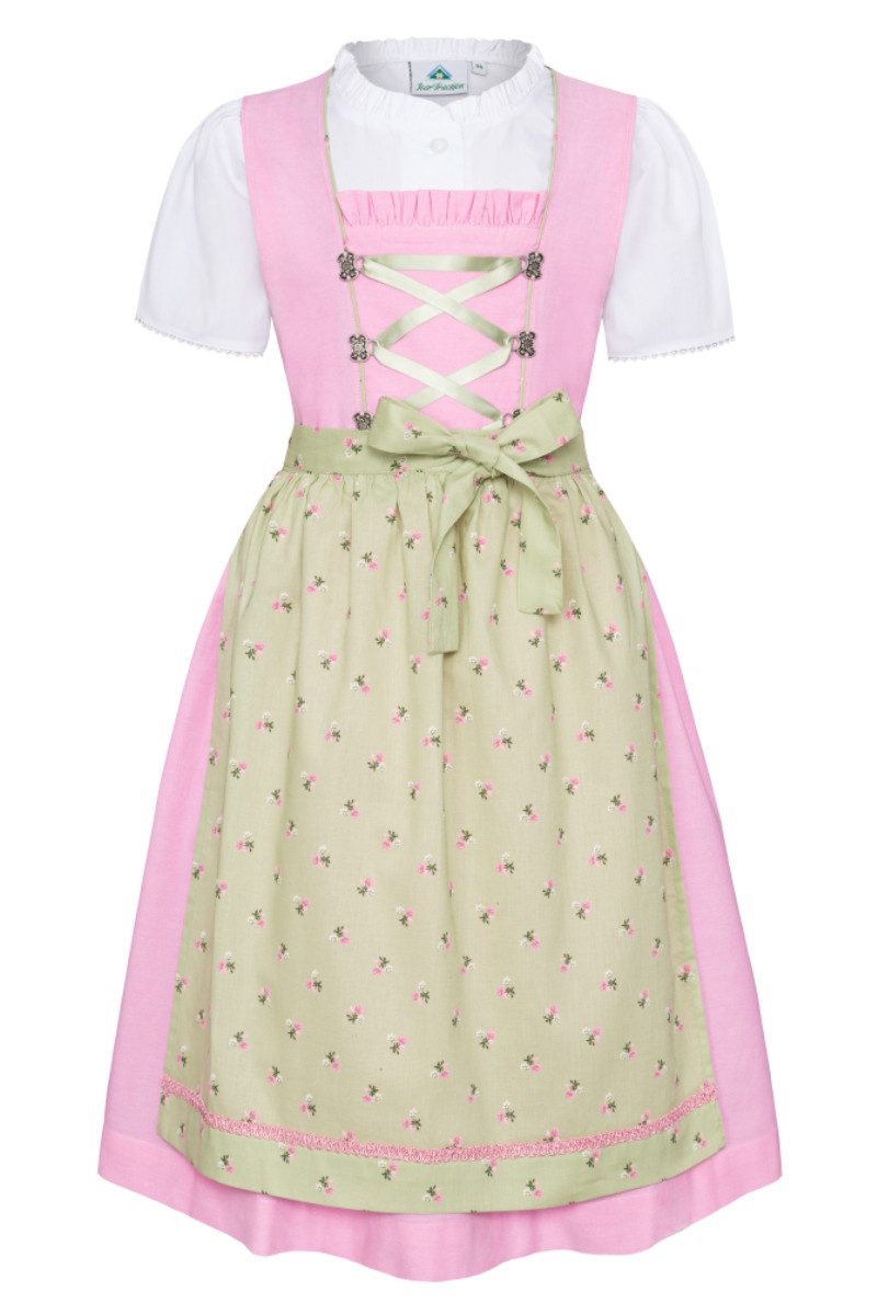 Isar-Trachten Dirndl Kinderdirndl 3tlg. - AMILIA - rosa